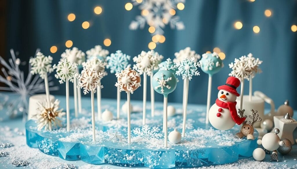 Winter Wonderland Cake Pop Display