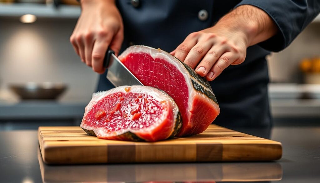 Ahi Tuna Slicing Technique