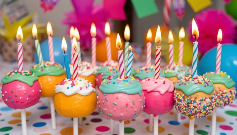 birthday cake pops fun with candles