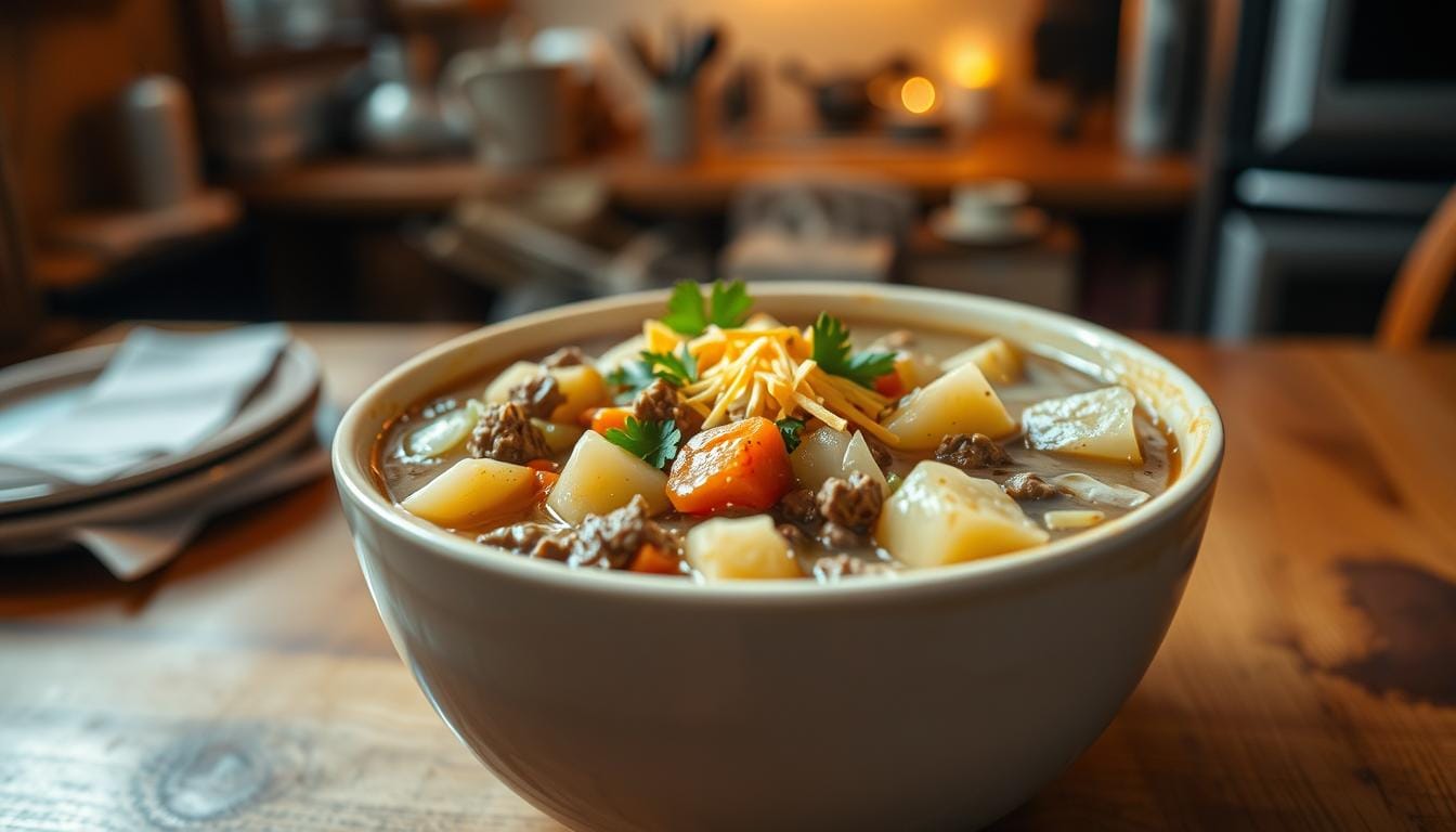 hamburger potato soup